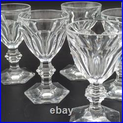BACCARAT 6 VERRES À VIN BLANC EN CRISTAL Modèle HARCOURT