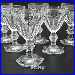 BACCARAT 6 VERRES À VIN BLANC EN CRISTAL Modèle HARCOURT