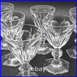 BACCARAT 6 VERRES À VIN BLANC EN CRISTAL Modèle HARCOURT