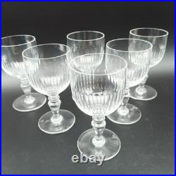 BACCARAT 6 VERRES À VIN ROUGE EN CRISTAL Modèle RENAISSANCE lot2