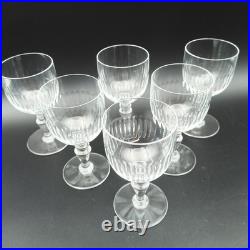 BACCARAT 6 VERRES À VIN ROUGE EN CRISTAL Modèle RENAISSANCE lot2