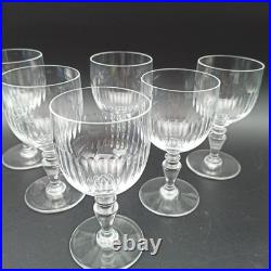 BACCARAT 6 VERRES À VIN ROUGE EN CRISTAL Modèle RENAISSANCE lot2