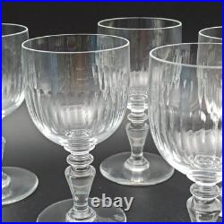 BACCARAT 6 VERRES À VIN ROUGE EN CRISTAL Modèle RENAISSANCE lot2
