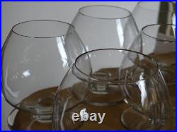 BACCARAT 6 VERRES DEGUSTATION COGNAC EN CRISTAL MODELE CHEVERNY 1930 ht 9,5 cm BACCARAT 6 VERRES DEGUSTATION COGNAC EN CRISTAL MODELE CHEVERNY 1930 ht 9,5 cm
