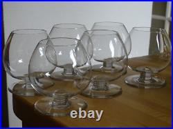 BACCARAT 6 VERRES DEGUSTATION COGNAC EN CRISTAL MODELE CHEVERNY 1930 ht 9,5 cm BACCARAT 6 VERRES DEGUSTATION COGNAC EN CRISTAL MODELE CHEVERNY 1930 ht 9,5 cm