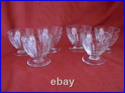 BACCARAT, CHARMES, SERIE DE 6 VERRES A EAU EN CRISTAL TAILLE, EPOQUE XXème