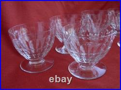 BACCARAT, CHARMES, SERIE DE 6 VERRES A EAU EN CRISTAL TAILLE, EPOQUE XXème