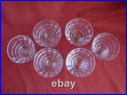 BACCARAT, CHARMES, SERIE DE 6 VERRES A EAU EN CRISTAL TAILLE, EPOQUE XXème