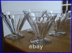 BACCARAT CRISTAL 4 ANCIENS VERRES VIN ROUGE BOURGOGNE MOD REX 1930 ht 7,8 cm BACCARAT CRISTAL 4 ANCIENS VERRES VIN ROUGE BOURGOGNE MOD REX 1930 ht 7,8 cm
