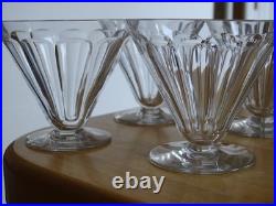 BACCARAT CRISTAL 4 ANCIENS VERRES VIN ROUGE BOURGOGNE MOD REX 1930 ht 7,8 cm