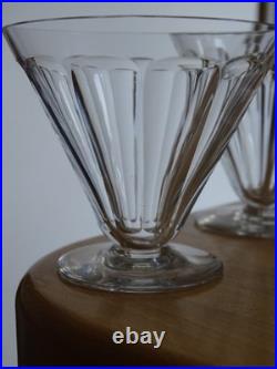 BACCARAT CRISTAL 4 ANCIENS VERRES VIN ROUGE BOURGOGNE MOD REX 1930 ht 7,8 cm
