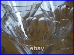 BACCARAT CRISTAL 4 ANCIENS VERRES VIN ROUGE BOURGOGNE MOD REX 1930 ht 7,8 cm