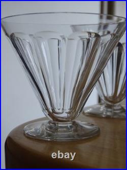BACCARAT CRISTAL 4 ANCIENS VERRES VIN ROUGE BOURGOGNE MOD REX 1930 ht 7,8 cm