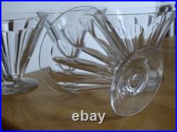 BACCARAT CRISTAL 4 ANCIENS VERRES VIN ROUGE BOURGOGNE MOD REX 1930 ht 7,8 cm