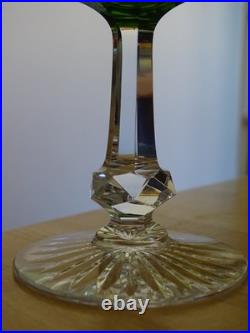 BACCARAT CRISTAL COLBERT 1 ANCIEN A VIN ROEMER VERT DE CHINE ht 15 cm 1920
