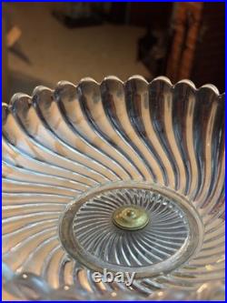 BACCARAT. Coupe montée en cristal et métal doré, modèle Bambou, Napoléon III