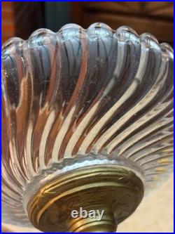 BACCARAT. Coupe montée en cristal et métal doré, modèle Bambou, Napoléon III