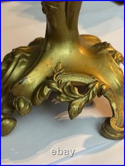 BACCARAT. Coupe montée en cristal et métal doré, modèle Bambou, Napoléon III