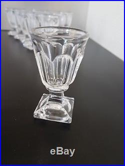 BACCARAT France 12 verres A Liqueur En Cristal Moulé Old Liquor Glass Baccarat
