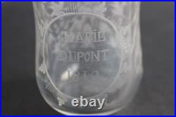 BACCARAT Gobelet cristal gravé Marie Dupont 1810 (40670)