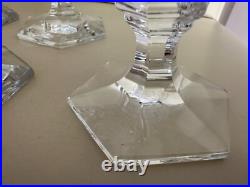 BACCARAT Harcourt lot 6 verres vin blanc cristal taillé état proche neuf 12,3cms