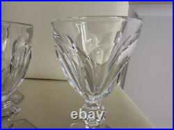 BACCARAT Harcourt lot 6 verres vin blanc cristal taillé état proche neuf 12,3cms