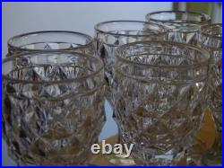 BACCARAT LE CREUSOT 6 ANCIENS VERRES A VIN BLANC APERITIF CRISTAL 19 EME 11,2 cm