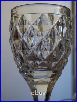 BACCARAT LE CREUSOT 6 ANCIENS VERRES A VIN BLANC APERITIF CRISTAL 19 EME 11,2 cm