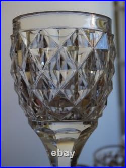 BACCARAT LE CREUSOT 6 ANCIENS VERRES A VIN BLANC APERITIF CRISTAL 19 EME 11,2 cm