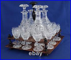 BACCARAT / LE CREUSOT Cabaret à Liqueur Cristal Epoque Restauration vers 1820/30