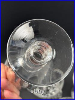 BACCARAT Lot 4 Verres à Vin Eau / Vin en Cristal Lourd 19e Taillé Côtes Plates
