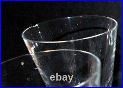 BACCARAT Lot 6 flûtes à champagne cristal taillé signé Baccarat CARCASSONNE 1960