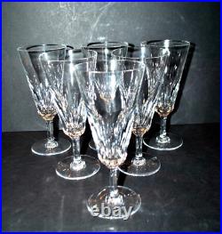 BACCARAT Lot 6 verres flûte champagne cristal signé Baccarat CARCASSONNE éclats BACCARAT Lot 6 verres flûte champagne cristal signé Baccarat CARCASSONNE éclats