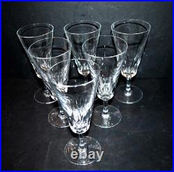 BACCARAT Lot 6 verres flûte champagne cristal signé Baccarat CARCASSONNE éclats BACCARAT Lot 6 verres flûte champagne cristal signé Baccarat CARCASSONNE éclats