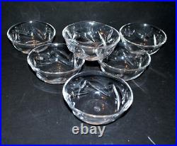 BACCARAT Lot 7 coupelles bol en cristal taillé biseau oblique D12.5 H5