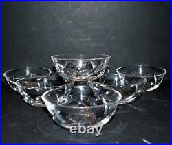 BACCARAT Lot 7 coupelles bol en cristal taillé biseau oblique D12.5 H5