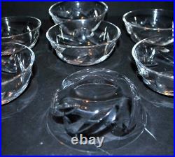 BACCARAT Lot 7 coupelles bol en cristal taillé biseau oblique D12.5 H5