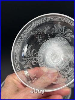 BACCARAT Lot de 3 Coupes à Champagne en Cristal Gravé Modèle Fougères