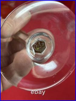 BACCARAT Modèle PERFECTION 5 Verres à Vin Cristal Vert Signés