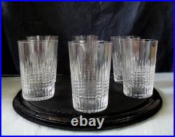 BACCARAT NANCY 6 GOBELETS VERRES CRISTAL 10 cm