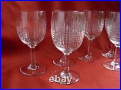 BACCARAT, NANCY SERIE DE 6 VERRES A EAU EN CRISTAL TAILLE, DEBUT XXème BACCARAT, NANCY SERIE DE 6 VERRES A EAU EN CRISTAL TAILLE, DEBUT XXème