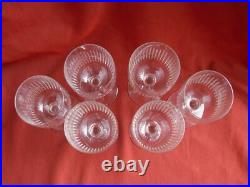 BACCARAT, NANCY SERIE DE 6 VERRES A EAU EN CRISTAL TAILLE, DEBUT XXème BACCARAT, NANCY SERIE DE 6 VERRES A EAU EN CRISTAL TAILLE, DEBUT XXème