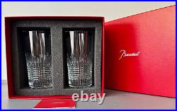 BACCARAT Nancy Paire de Verres à Jus de Fruit en Cristal Signé Neuf