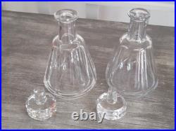 BACCARAT Paire de Carafes en Cristal modèle Talleyrand Ht. 23cm TBE