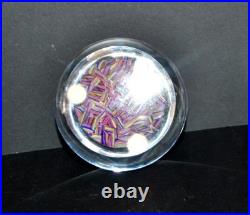 BACCARAT Presse-papier Millefiori Candy cane arlequin Sulfure cristal signé