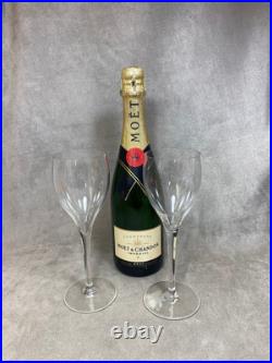 BACCARAT RARE 2 flûtes à champagne Baccarat en cristal France vintage