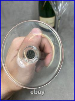 BACCARAT RARE 2 flûtes à champagne Baccarat en cristal France vintage