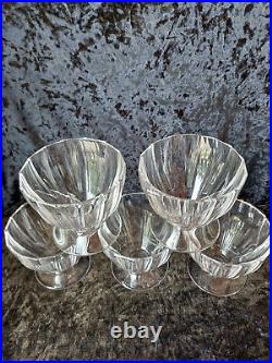 BACCARAT (RARE) 5 VERRES à eau en CRISTAL, ART-DECO, TRES BON ETAT