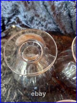 BACCARAT (RARE) 5 VERRES à eau en CRISTAL, ART-DECO, TRES BON ETAT