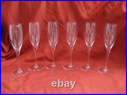 BACCARAT, SAINT REMY, SERIE DE 6 FLUTES A CHAMPAGNE EN CRISTAL, EPOQUE XXème
